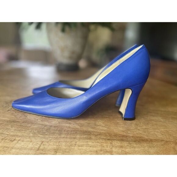 ProXy Vintage LEATHER INSIDE AND OUT Women’s Blue Heels Pumps 8.5 - Picture 1 of 11